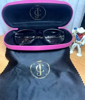 Ju130 Juicy Couture Eyeglasses Ju 130 Hot Pink Case Cheetah Frames