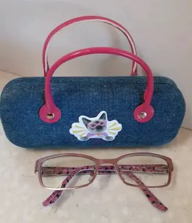 Ju923 Juicy Couture Childs Eyeglass Frames 0rwb 120 Metal Pink Mauve With Case