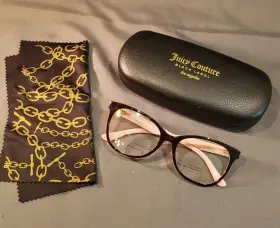 Ju170 Juicy Couture Zz152 0t4 135 Tortoiseshell And Pink Womens Frames With Hard Clam Case