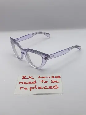 52-18-140 Just Cavalli Jc746s Cat Eye Eyeglass Frames Purple Clear