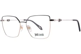 Vjc013 Just Cavalli 0301 Eyeglasses Womens Black/rose Gold Full Rim 55mm