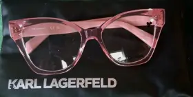 Kl3177 Karl Lagerfeld Cat Eye Pink Plastic Eyeglass Frames Women With Case