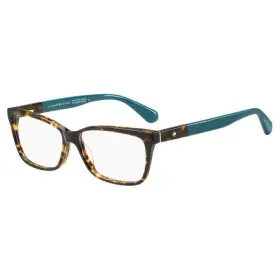 Camberly-fzl-53 Kate Spade Womens Rectangular 53mm Eyeglasses Frames Havana Teal Camberly-fzl