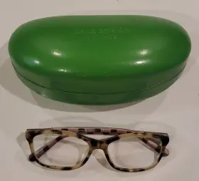 0e5y Kate Spade New York Catrina Tortoiseshell Glasses 50/17/130 And Case