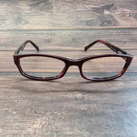 0w73 Kate Spade New York Narcisa Burgundy Tortoise Rectangular Eyeglasses Frames 130mm