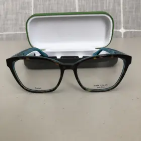 Kate Spade New York 716736803715 Belen Eyeglasses Women Havana Teal Cat Eye Acetate 53 16 140 With Case
