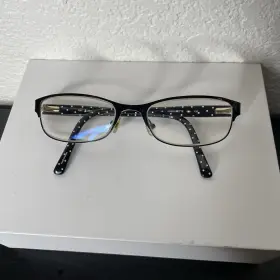 Oda4 Kate Spade New York Ambrosette Eyeglass Frames Only Black Polka Dots-rectangle