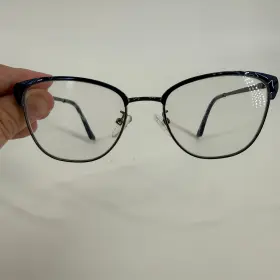 54-18-140 Kay Unger K257 Navy Eyeglasses Cateye Full Rim Metal Frames