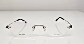 Kazuo Kawasaki Mp715 Rimless Titanium Eyewear Shiny Silver Color 22 140