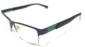 52-16-135 Kenneth Cole Kc772 Black Metal Green Half Rim Eyeglasses Frame W Case