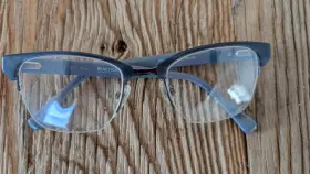 Kc0796-063 Kenneth Cole Reaction Unisex Black Horn Half Rim Eyeglasses Frame Academia