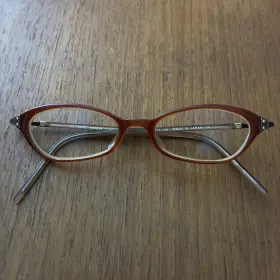 47-17-145 Kio Yamato Kp-004 Eyeglass Frames Golden Red Gold Oval Cat Eye