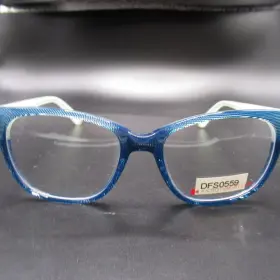 52-17-140 Kiotonakamura Dfs0559 Eyeglass Frames Kn646-1 Cat Eye Blue Light Green Mpg
