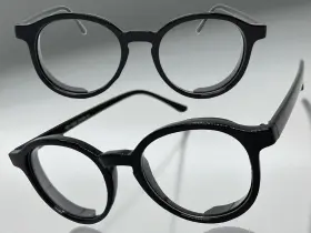 1508 Kiss Eyewear Men Classic Elegant Vintage Retro Style Clear Lens Eye Glasses Round Black Frame