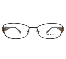 6673k-mo168 Koali By Morel Eyeglasses Frames 6673k Mo168 Brown Yellow Rectangle 52-16-135