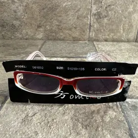 Db1032 Komiko C2 Red White Eyeglasses Frame Flex Hinge 51-18-135-25mm Nwot