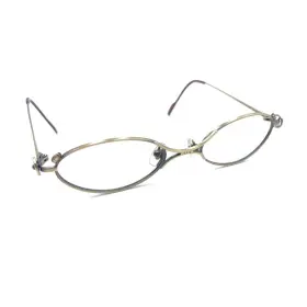 Kr8076 Koure Vintage Col 1 Matte Antique Gold Oval Eyeglasses Frames 49-20 145