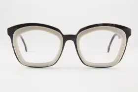614232 L.a.eyeworks Authentic La Dublin 47mm Black Marble Gray Glasses Frames Italy