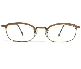 52-20-135 L.a.eyeworks Akio-444 Vintage La Eyeglasses Frames Akio 444 Antique Gold Bronze