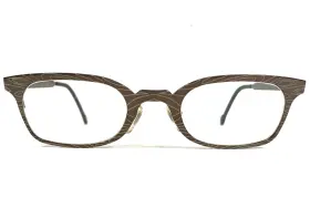 45-23-130 L.a.eyeworks Santo-414 Vintage La Eyeglasses Frames Santo 414 Brown Silver Rectangle