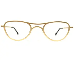 45-25-123 L.a.eyeworks Slam-555 Eyeglasses Frames Slam 555 Polished Gold Round Full Rim