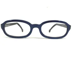 48-19-125 L.a.eyeworks Texas-712 Vintage La Eyeglasses Frames Texas 712 Shiny Navy Blue Oval