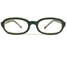 48-20-120 L.a.eyeworks Texas-713 Vintage La Eyeglasses Frames Texas 713 Green Yellow Oval