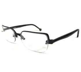 50-18-125 L.a.eyeworks Vapor-591 Vintage La Eyeglasses Frames Vapor 591 Black Gray Rectangular