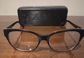 La014 L.a.m.b. Eyeglasses 52 15 135 Half Tortoise Shell Black Frame 40 And Case