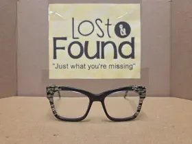 La037 L.a.m.b. Lamb B.42 Black Tan Print Frames Eyeglasses 52-18 See Pics
