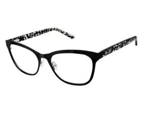 54-18-135 L.a.m.b. La048 Black Stainless Steel Womens Eyeglasses Frames Rx Ready