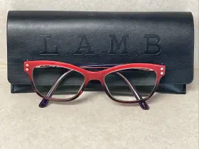 54-17-140 L.a.m.b. La049-red By Gwen Stefani Eyeglasses Frames Only La049 Red 54-17-140 L.a.m.b. La049-red By Gwen Stefani Eyeglasses Frames Only La049 Red