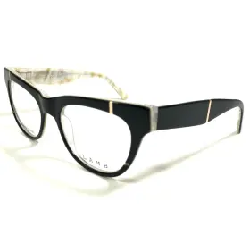 51-19-140 L.a.m.b. La067-blk L.a.m.b Eyeglasses Frames La067 Blk Black Ivory Horn Cat Eye Full Rim