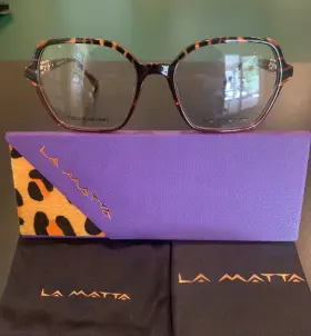 Lm3324 La Matta Lm3324. Col 3 Tortoise Black And Gold. 53mm Square Womens Eyeglasses