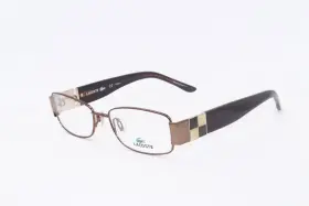 12246 Lacoste New La Br Brown Gunmetal Authentic Frames Eyeglasses 53-17