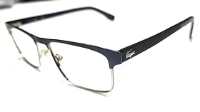 L2198 Lacoste Blue Metal Rectangle Eyeglasses Frame 55-18 145 Vg