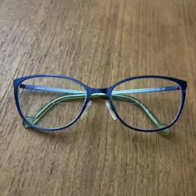 52-16-129 Lafont Issy And La Philomene Eyeglasses 367 Made In France Frame Blue