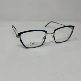 51-20-142 Lafont Qg66 Jean Eyewear Fado 3505 Matte Blue Gold Eyeglasses Frame