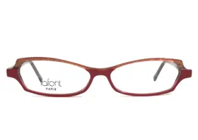 50-13-142 Lafont Tara-601 Jean Eyeglasses Frames Tara 601 Shiny Red Orange Glitter