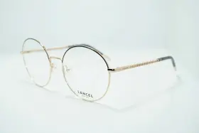 La90008 Lancel Authentic C03 Eyeglasses Frame Gold Black Metal Luxury