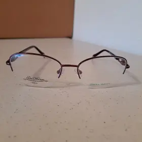 C4-plum Laura Ashley Eyeglasses Nola Half Rim Pure Titanium Frames Only I-82