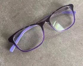52-18-140 Legre Le218 671 Tortoise Purple Fade Eyeglass Frame Used Euc