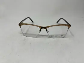 Leon Max Jv90 Eyewear 4044 033 52-15-135 Brown Half Rimless Eyeglasses