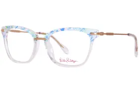 169607-3 Lilly Pulitzer Brightlee Mini Cc Eyeglasses Youth Girls Cabana Cocktail 48mm