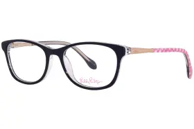 169631-2 Lilly Pulitzer Landry Mini Nv Eyeglasses Frame Youth Girls Navy Full Rim 47mm