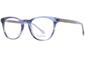 172396-1 Lilly Pulitzer Sheree Az Eyeglasses Womens Azure Horn Full Rim 49mm
