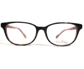 48-15-130 Lilly Pulitzer 715317057103 Eyeglasses Frames Ella To Brown Pink Cat Eye Full Rim