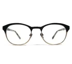51-20-140 Linda Farrow Lfl/589/8 Luxe Eyeglasses Frames Black Grey Gold Round