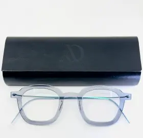 43-25-150 Lindberg 12cd7 N.o.w. 6587 100/12cd7 C07 Tb 20 Grey Square Eyeglasses B 38