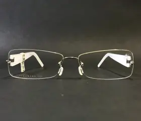 Lindberg Col.k52 Eyeglasses Frames 2166 Gunmetal Gray White Rimless 55-18-135